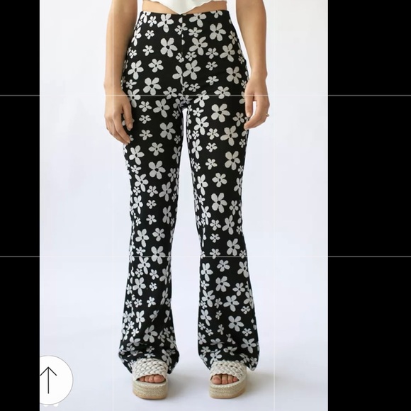 NEW Urban Outfitters floral flared pants - Picture 1 of 4